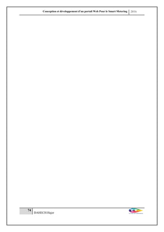 Conception et développement d’un portail Web Pour le Smart Metering 2016
74
DAHECH Hajer
 