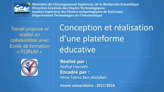 Conception et réalisation d'une plateforme éducative (LMS). | PDF