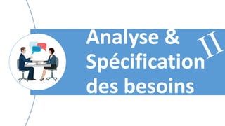 Analyse &
Spécification
des besoins
 