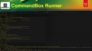CommandBox Runner
package set testbox.runner = "http://127.0.0.1:57538/tests/runner.cfm"
testbox run
1
2
 