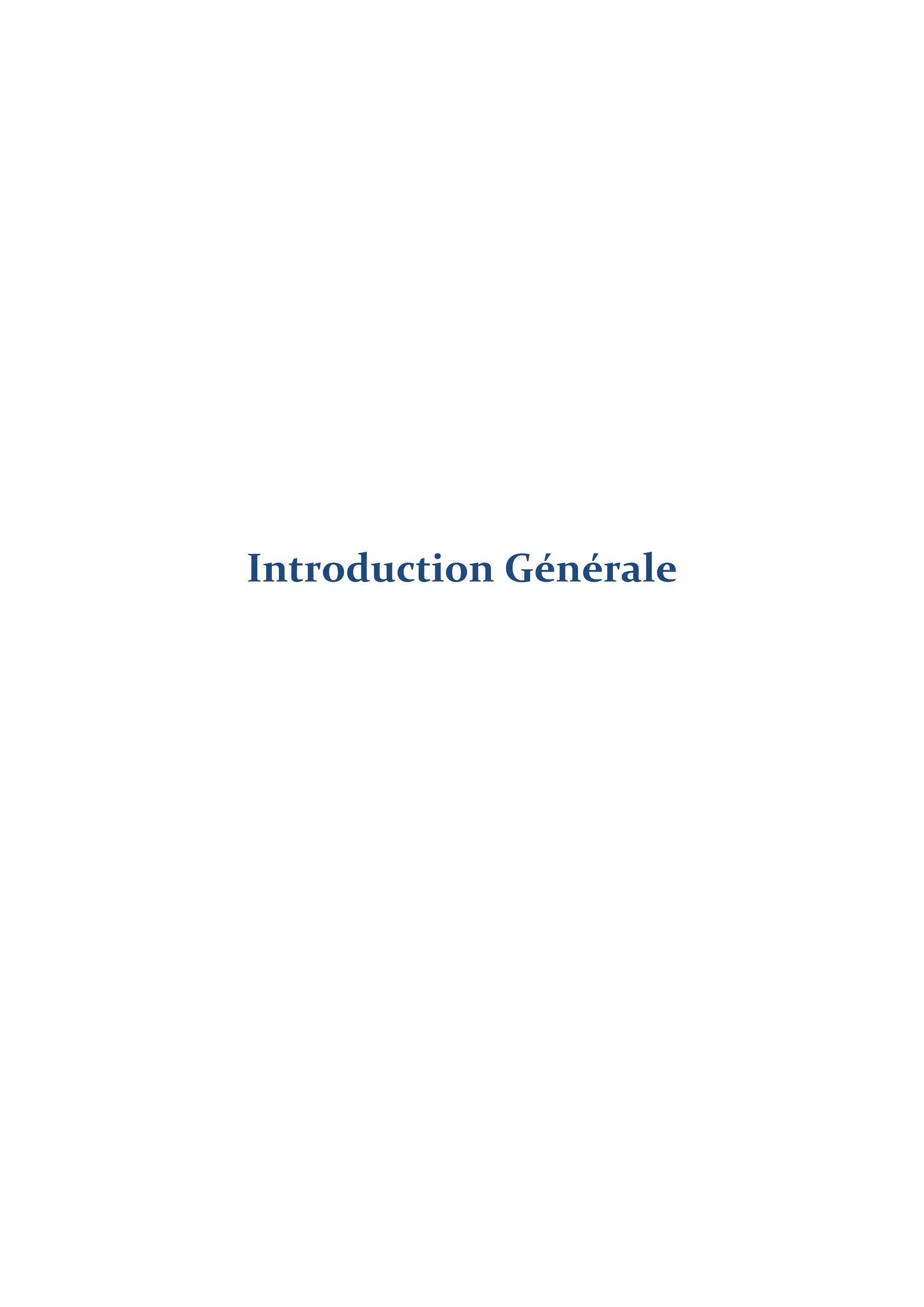 Introduction Générale
 