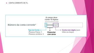  CONTA CORRENTE DE PJ.
 