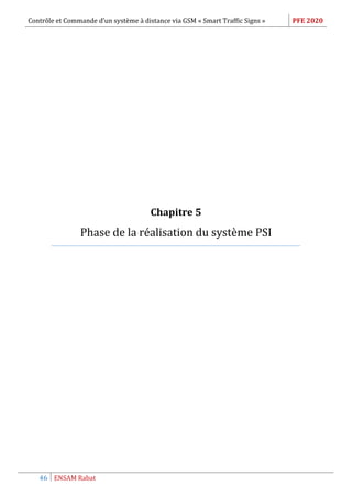 Contrôle et Commande d’un système à distance via GSM « Smart Traffic Signs » PFE 2020
46 ENSAM Rabat
Chapitre 5
Phase de la réalisation du système PSI
 