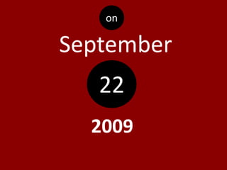 on September 2009 22 