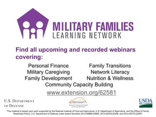 Military Family Financial Transitions: Handling Changes to Income, Benefits & Money Management