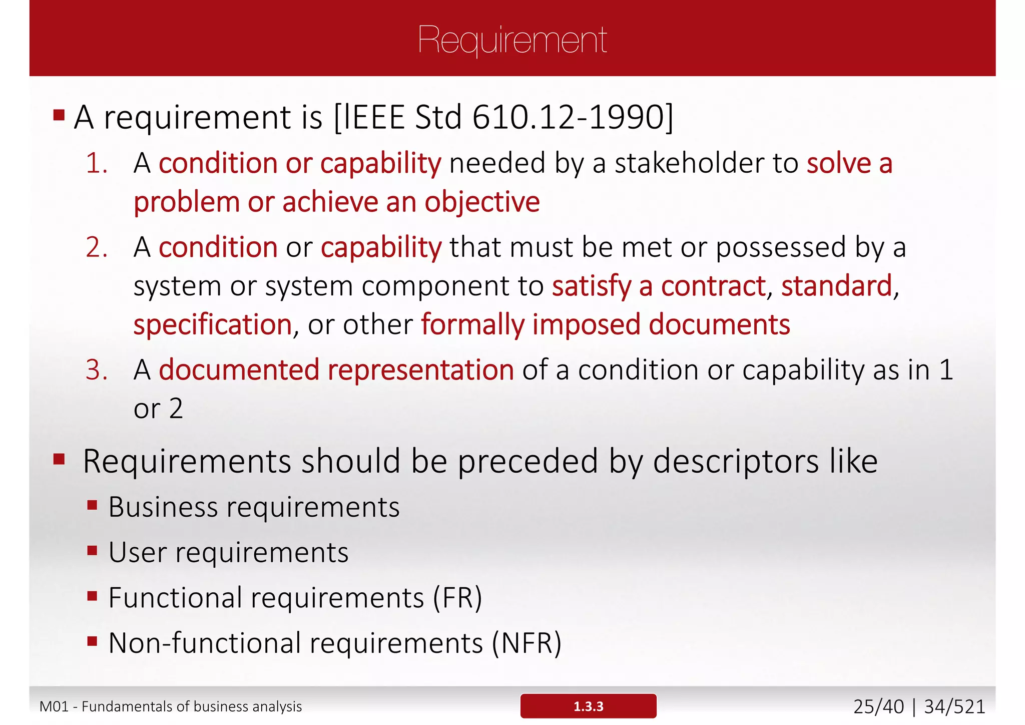 1.3.1M01 - Fundamentals of business analysis 25/46 | 34/527
 