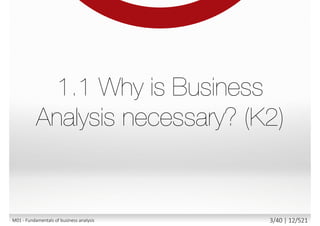 M01 - Fundamentals of business analysis 3/46 | 12/527
 