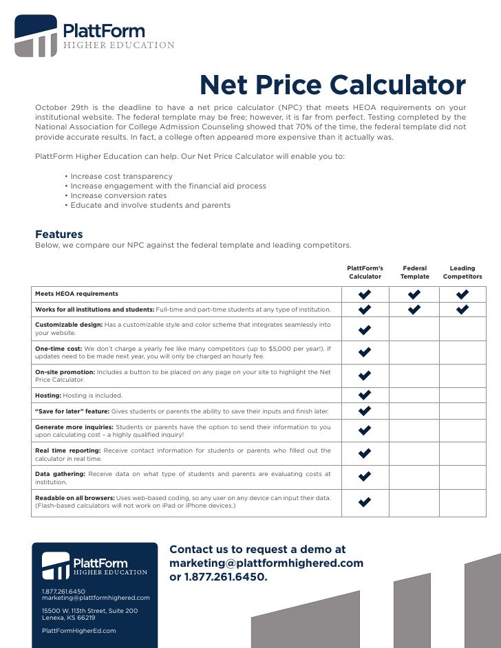 Net Price Calculator Template Net Price Calculator Template