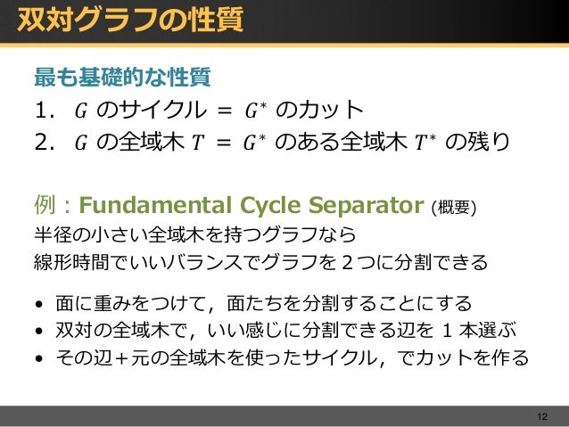 平面グラフと交通ネットワークのアルゴリズム 平面グラフと交通ネットワークのアルゴリズム
