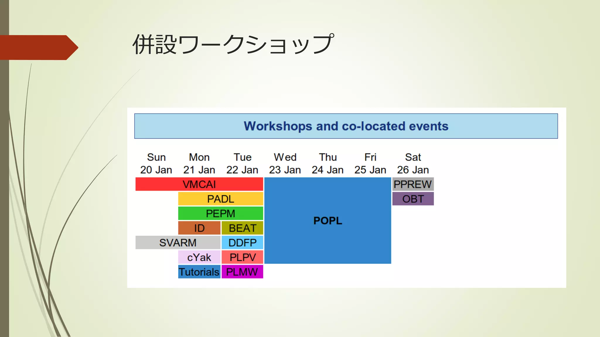 併設ワークショップ
 
