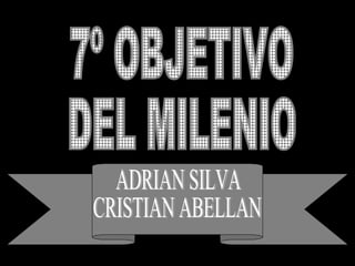 7º OBJETIVO DEL MILENIO ADRIAN SILVA CRISTIAN ABELLAN 