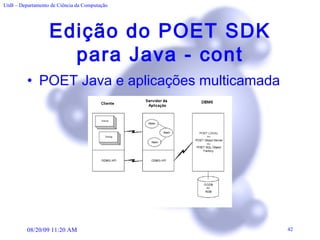 Edição do POET SDK para Java - cont POET Java e aplicações multicamada 