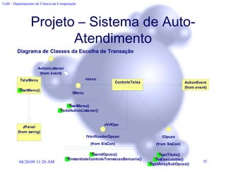 Projeto – Sistema de Auto-Atendimento 