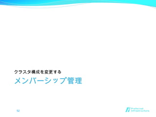 メンバーシップ管理
クラスタ構成を変更する
52
 