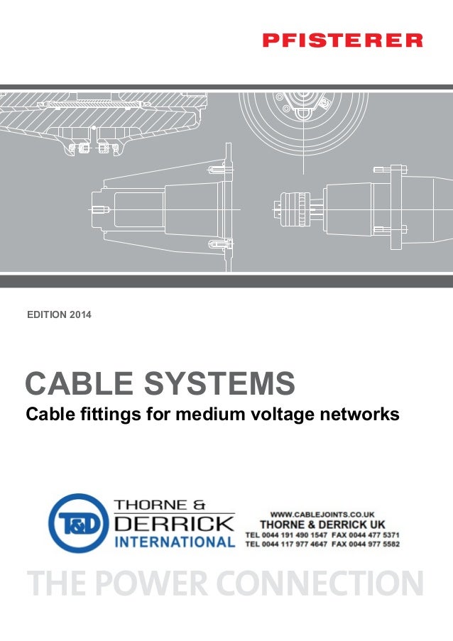 Pfisterer Connex Cable Connectors Systems For Medium Voltage Netw