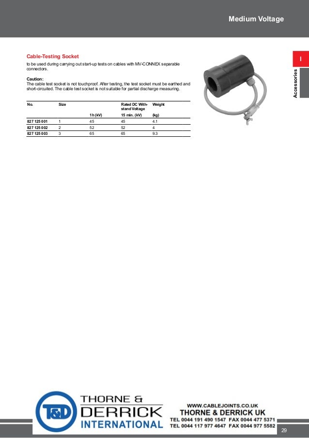 Pfisterer Connex Cable Connectors Systems For Medium Voltage Netw