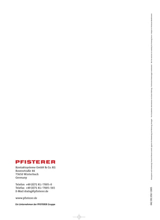 Pfisterer Sicon Mechanical Shearbolt Cable Lugs & Cable Connectors | PDF