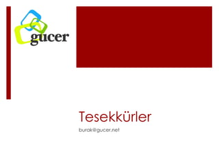 Tesekkürler
burak@gucer.net
 