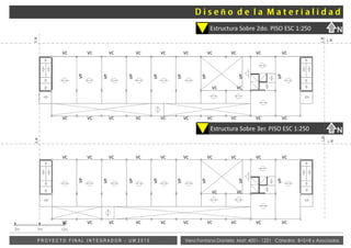 Vera Fontana Daniela Mat: 4001- 1221 Cátedra: B+S+B y AsociadosP R O Y E C T O F I N A L I N T E G R A D O R - U M 2 0 1 5
Estructura Sobre 2do. PISO ESC 1:250
0m 6m 12m
E.M
Estructura Sobre 3er. PISO ESC 1:250
E.M
L.M
L.M
VC VC VC VC VC VC VC VC VC VC
VP
VP
VP
VP
VP
VP
VP
VC VC
VC VC VC VC VC VC VC VC VC VC
VP
VC VC VC VC VC VC VC VC VC VC
VP
VP
VP
VP
VP
VP
VP
VC VC
VC VC VC VC VC VC VC VC VC VC
VP
L.ML.M
N
N
ñ
 