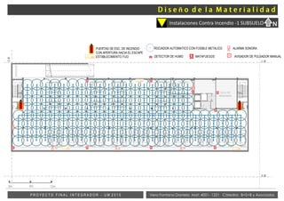 E.M
E.M
L.M
RESIDUOS
ACC. PERSONAL
CONTROL
SALA DE
MÁQUINAS
BICICLETAS Y MOTOS
Vera Fontana Daniela Mat: 4001- 1221 Cátedra: B+S+B y AsociadosP R O Y E C T O F I N A L I N T E G R A D O R - U M 2 0 1 5
Instalaciones Contra Incendio -1 SUBSUELO
0m 6m 12m
ROCIADOR AUTOMATICO CON FUSIBLE METALICO ALARMA SONORA
DETECTOR DE HUMO MATAFUEGOS AVISADOR DE PULSADOR MANUAL
PUERTAS DE ESC. DE INCENDIO
CON APERTURA HACIA EL ESCAPE
ESTABLECIMIENTO FIJO
N
ñ
 