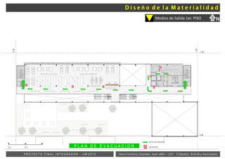 Vera Fontana Daniela Mat: 4001- 1221 Cátedra: B+S+B y AsociadosP R O Y E C T O F I N A L I N T E G R A D O R - U M 2 0 1 5
Medios de Salida 1er. PISO N
SALA DE TRABAJOSALA DE LECTURA
RECEPCIÓN
CONSULTAS
GUARDERÍA
RUTA DE ESCAPE
EXTINTOR
E.M
L.M
L.M
0m 6m
E.M
ñ
 
