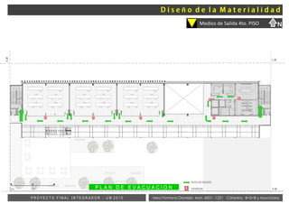 Vera Fontana Daniela Mat: 4001- 1221 Cátedra: B+S+B y AsociadosP R O Y E C T O F I N A L I N T E G R A D O R - U M 2 0 1 5
E.M
E.M
L.M
6m 12m0m
RUTA DE ESCAPE
EXTINTOR0m 6m
Medios de Salida 4to. PISO N
ñ
 