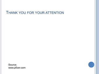 THANK YOU FOR YOUR ATTENTION
Source:
www.pfizer.com