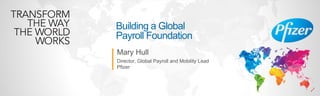 Mary Hull
Director, Global Payroll and Mobility Lead
Pfizer
Building a Global
Payroll Foundation
 
