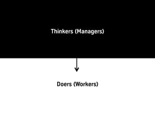 Thinkers (Managers)
Doers (Workers)
 