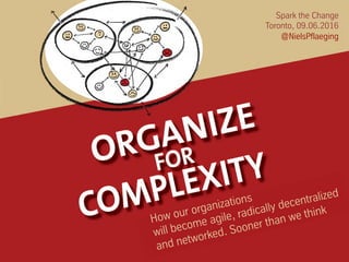 Spark the Change
Toronto, 09.06.2016
@NielsPflaeging
How our organizations
will become agile, radically decentralized
and ...