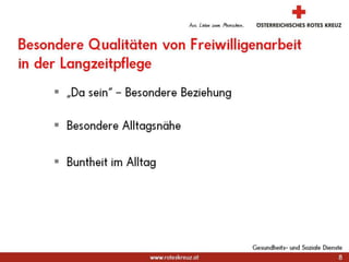 Freiwilligenarbeit in der Langzeitpflege: Freiwilligenarbeit in der Langzeitpflege:
