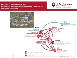Akutstation, Rehabilitation und
Ambulantes Versorgungsnetzwerk des Zentrums für
Psychotraumatologie




                               Nicole Huppertz (SL ZfP)
             6                                            09/30/12
 