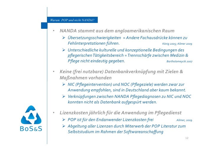 NPK2011: Pflegeplanung mit POP Pflegediagnostik
