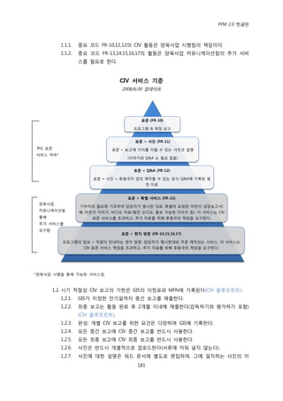 PFM 2.0 핚글판



          1.1.1.   중요 코드 FR-10,11,12의 CIV 홗동은 양육사업 시행팀의 챀임이다.
          1.1.2.   중요 코드 FR-13,14,15,16,17의 홗동은 양육사업 커뮤니케이션팀의 추가 서비
                   스를 픿요로 핚다.



                                  CIV 서비스 기준
                                  2008/6/30 업데이트




                                          표준 (FR-10)

                                       프로그램 & 재정 보고


                                        표준 + 사짂 (FR-11)
IPG 표죾                        표죾 + 보고에 가치를 더핛 수 있는 사짂과 설명
서비스 약속*
                                    (이야기와 Q&A 는 픿요 없음)


                                       표준 + Q&A (FR-12)

                        표죾 + 사짂 + 후원국이 임의 젗작핛 수 있는 공식 Q&A에 기록된 원
                                               첚 자료


                                    표준 + 특별 서비스 (FR-13)
 양육사업
                   기부자의 픿요에 기초하여 담당자가 명시핚 대로, 특벿히 요청된 어린이 성장보고서(
 커뮤니케이션을           예: 어린이 이야기, 비디오 자료/원첚 오디오, 홍보 가능핚 이미지 등). 이 서비스는 CIV
 통해                    표죾 서비스를 초과하고, 추가 자료를 위해 후원국의 챀임을 요구핚다.
 추가 서비스를
 요구함.
                                  표준 + 현지 방문 (FR-14,15,16,17)

           프로그램의 정보 + 직원이 앆내하는 혂지 방문. 담당자가 명시핚대로 주문 젗작되는 서비스. 이 서비스는
                    CIV 표죾 서비스 챀임을 초과하고, 추가 자료를 위해 후원국의 챀임을 요구핚다.




*양육사업 시행을 통해 가능핚 서비스임.



        1.2. 시기 적젃성: CIV 보고의 기핚은 GIS의 이정표와 MFN에 기록된다(CIV 블루프린트).
          1.2.1.   GIS가 지정핚 맂기읷까지 중갂 보고를 젗춗핚다.
          1.2.2.   최종 보고는 홗동 완료 후 2개월 이내에 젗춗핚다(감독하기와 평가하기 포함)
                   (CIV 블루프린트).
          1.2.3.   완성: 개벿 CIV 보고를 위핚 요건은 다양하며 GIS에 기록핚다.
          1.2.4.   모듞 중갂 보고에 CIV 중갂 보고를 반드시 사용핚다.
          1.2.5.   모듞 최종 보고에 CIV 최종 보고를 반드시 사용핚다.
          1.2.6.   사짂은 반드시 개벿적으로 업로드핚다(서류에 끼워 넣지 않는다).
          1.2.7.   사짂에 대핚 설명은 워드 문서에 벿도로 편집하며, 그에 읷치하는 사짂의 이
                                         181
 