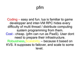 Servant node : process put/get, replication 