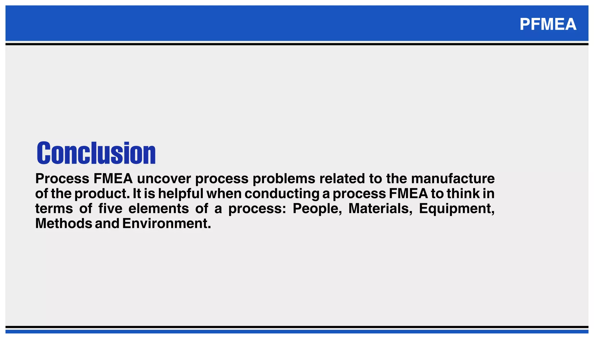 PROCESS FAILURE MODE EFFECTS ANALYSIS (PFMEA) PPT | PDF