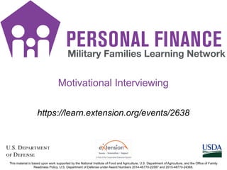 PF SMS iconsPF SMS icons
1
https://learn.extension.org/events/2638
Motivational Interviewing
 