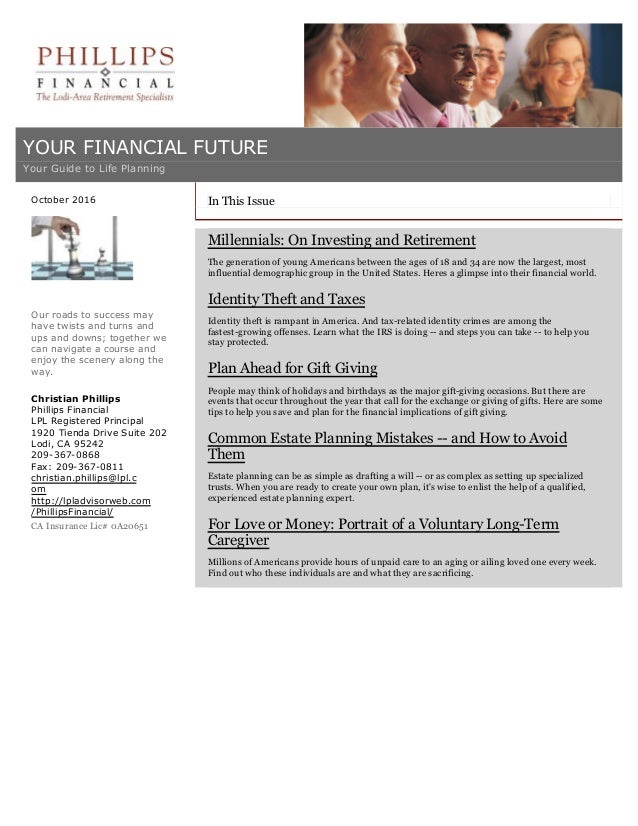 your financial future newsletter november 2016