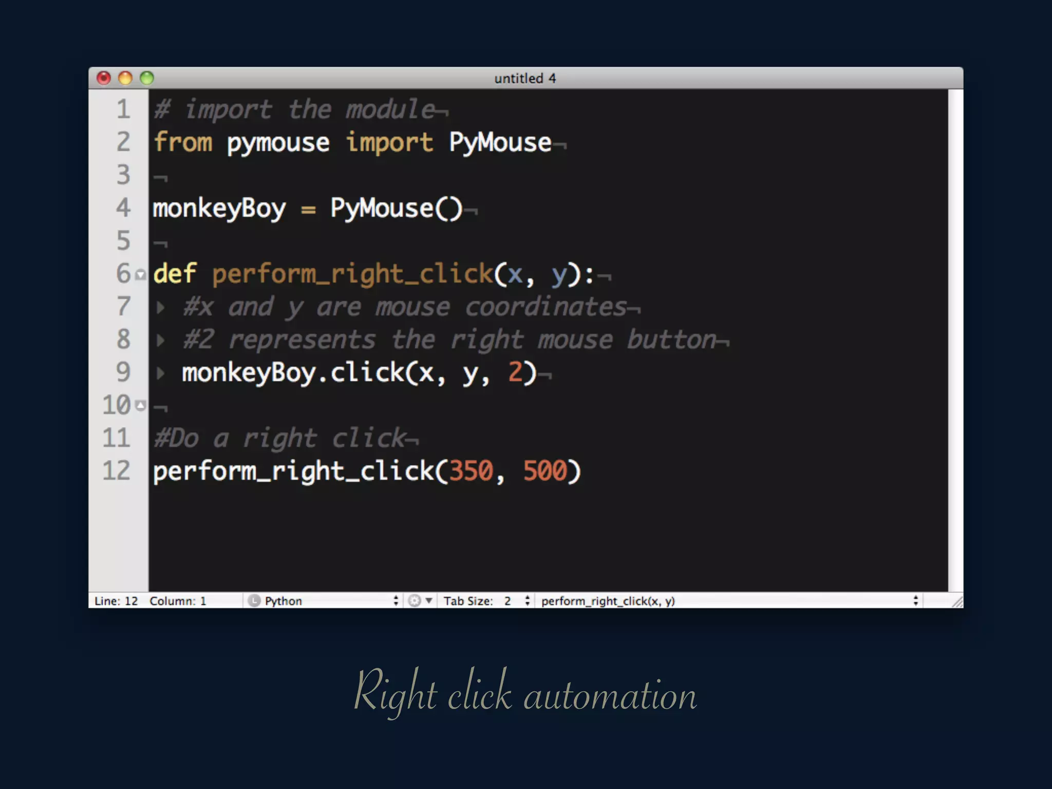 Right click automation
 