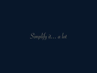 Simplify it... a lot
 