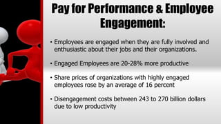 Pay for Performance & Employee
Engagement:
• Employees are engaged when they are fully involved and
enthusiastic about the...