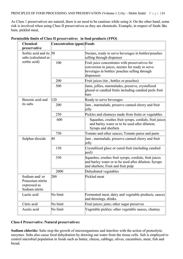 PRINCIPLES OF FOOD PROCESSING AND PRESERVATION updated