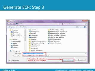 Generate ECR: Step 3  