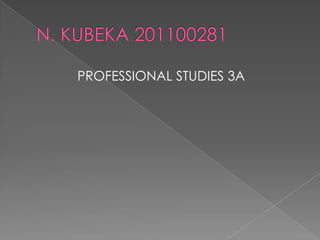 PROFESSIONAL STUDIES 3A
 
