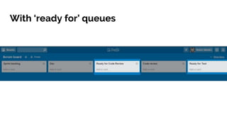 With ‘ready for’ queues
 