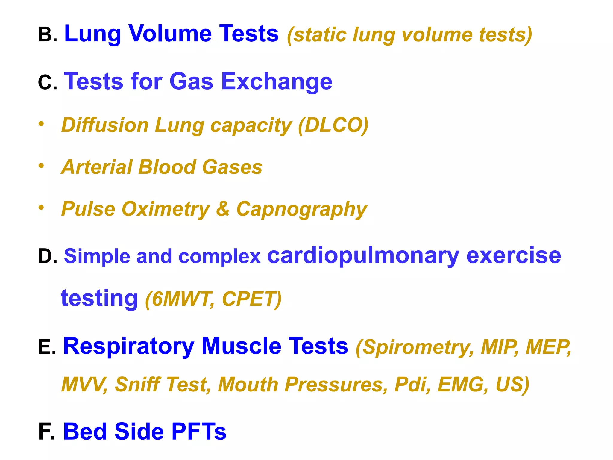 Pulmonary Function Testing | PPT