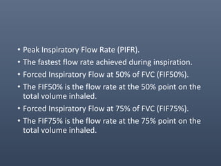 What Is Inspiration Rates pulmonary function test | PPTX