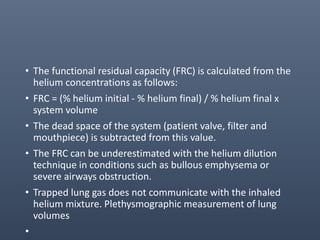 Frc Core Values pulmonary function test | PPTX