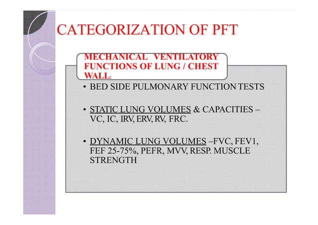 Pulmonary function tests | PPTX