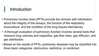 pulmonary Function Test | PPTX | Lung and Respiratory Health | Diseases ...